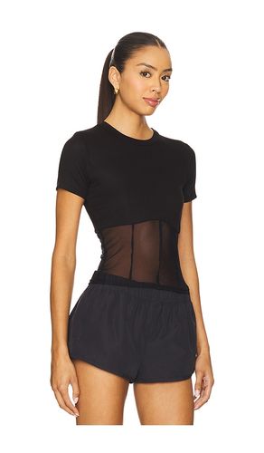 Ember Rib Mesh Corset Tee in . Size L. Also in S, XS - Michael Lauren - Modalova