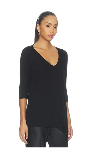 Dylan 3/4 Sleeve Draped V-neck in . Size L. Also in M, S, XS - Michael Lauren - Modalova