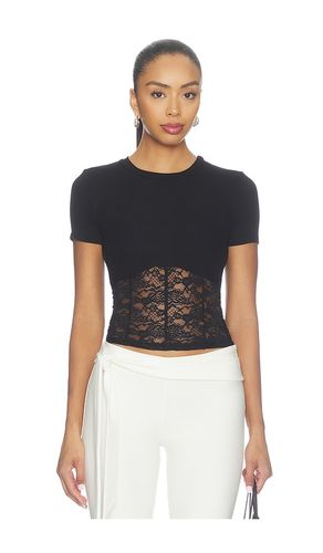 Ember Rib Lace Shortsleeve Tee in . - size M (also in S, XS) - Michael Lauren - Modalova