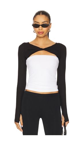 Ace Long Sleeve Knotted Neck Top in ,. - size L (also in M, S, XS) - Michael Lauren - Modalova