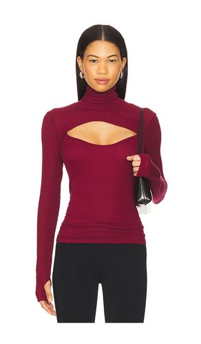 Cade Long Sleeve Turtleneck Top in Burgundy. - size L (also in M, S, XL, XS) - Michael Lauren - Modalova