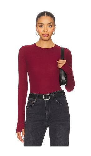 Alick Long Sleeve Fitted Top in Burgundy. - size L (also in M, S, XL, XS) - Michael Lauren - Modalova