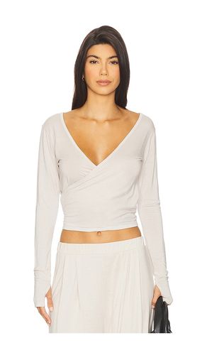 Aziel Long Sleeve Cross Front Tee in . Size L. Also in M, S - Michael Lauren - Modalova
