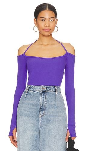 Halter Long Sleeve in Purple. - size L (also in M, S, XL, XS) - Michael Lauren - Modalova