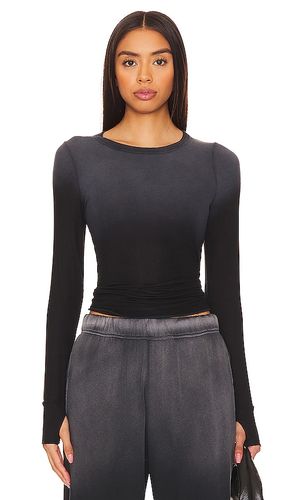 Alick Rib Ombre Long Sleeve in Black. - size L (also in S, XL/1X, XS, XXL/2X) - Michael Lauren - Modalova