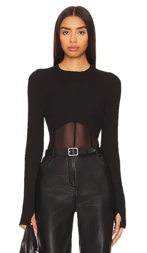 Danton Rib Mesh Corset Top in . Taglia L. Also in M, XS - Michael Lauren - Modalova