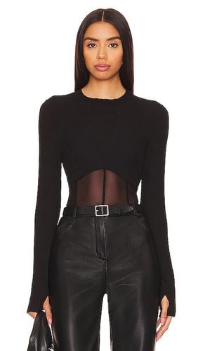 Danton Rib Mesh Corset Top in . Taglia XS - Michael Lauren - Modalova