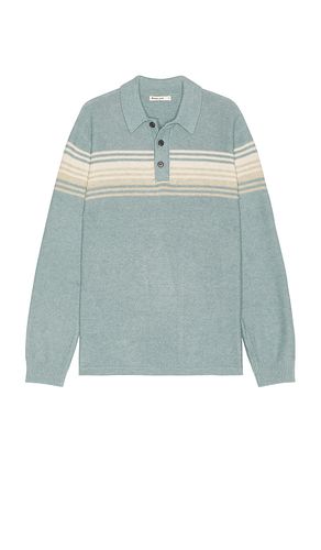 Ellias Chest Stripe Sweater Polo in Blue. - size L (also in M, S) - Marine Layer - Modalova