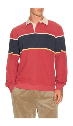 Sueded Rugby Polo in Red. - size L (also in M, S, XL/1X) - Marine Layer - Modalova