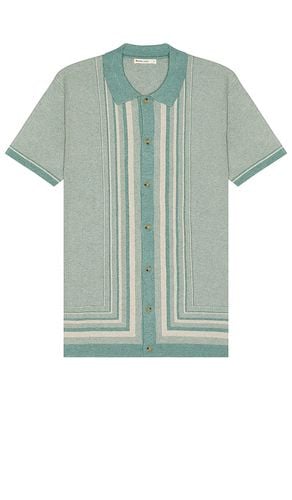 Border Stripe Short Sleeve Sweater in Green. - size L (also in M, S, XL/1X) - Marine Layer - Modalova