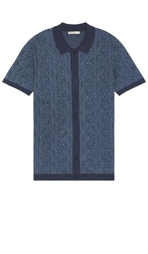 Jacquard Short Sleeve Sweater in Blue. - size L (also in M, S, XL/1X) - Marine Layer - Modalova