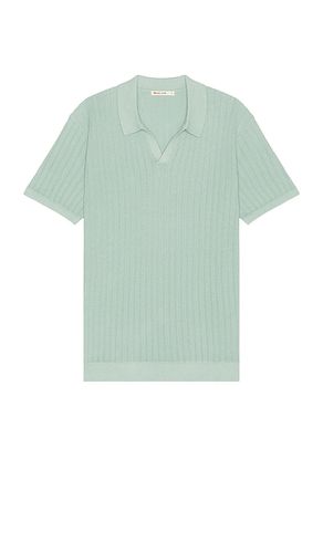 Zig Zag Rib Sweater Polo Shirt in Green. - size L (also in M) - Marine Layer - Modalova