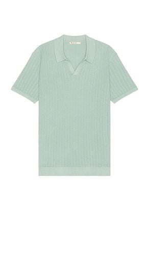 Zig Zag Rib Sweater Polo Shirt in Green. - size L (also in M, XL/1X) - Marine Layer - Modalova