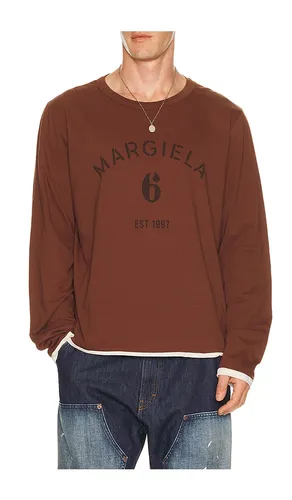 Long-Sleeved Top in Brown. - size L (also in S, XL/1X) - MM6 Maison Margiela - Modalova