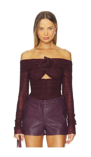 Flower Bloom Bodysuit in Burgundy. - size S (also in XS) - MARIANNA SENCHINA - Modalova
