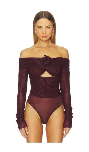 Flower Bloom Bodysuit in Burgundy. - size S (also in XS) - MARIANNA SENCHINA - Modalova