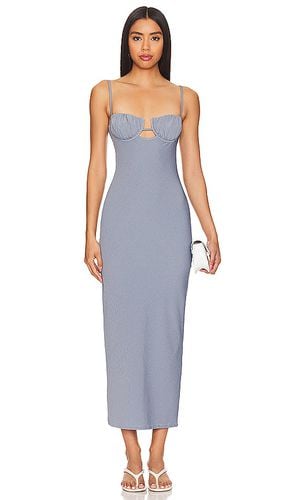 X Olivia Culpo Petal Long Slip Dress in Blue. - size L (also in M, S, XS) - Montce Swim - Modalova