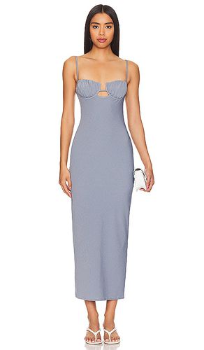 X Olivia Culpo Petal Long Slip Dress in Blue. - size L (also in M, XS) - Montce Swim - Modalova