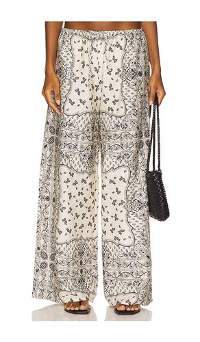 Drawstring Wide Leg Pant in Ivory. - size L (also in M, XL) - Montce - Modalova