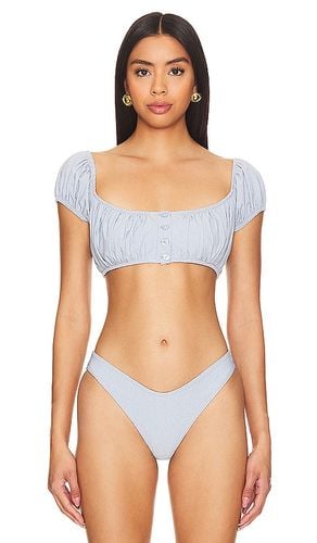 X Olivia Culpo Bandita Bikini Top in Denim-Light. - size L (also in M, S, XL, XS) - Montce Swim - Modalova