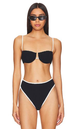 X Olivia Culpo Petal Bikini Top in Black. - size L (also in M, S, XS) - Montce Swim - Modalova