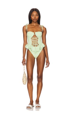 Ruffle Petal Lace One Piece in Mint. - size L (also in M, S, XS) - Montce Swim - Modalova