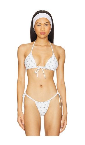 Emma Triangle Bikini Top in White. - size L (also in M) - Montce - Modalova