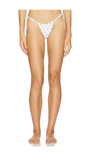 Single String Brazil Bikini Bottom in White. - size L (also in M, XS) - Montce - Modalova