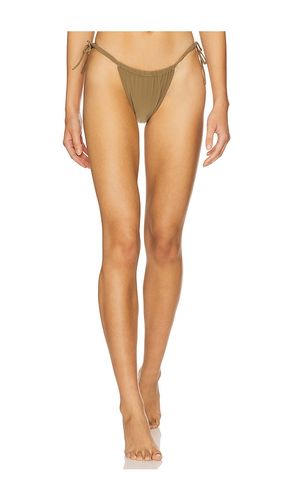 Brasil Scrunch Bikini Bottom in Olive. - size L (also in M, S, XL, XS) - Montce - Modalova
