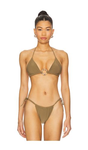 Emma Loop Bikini Top in Olive. - size L (also in M, S, XL, XS) - Montce Swim - Modalova