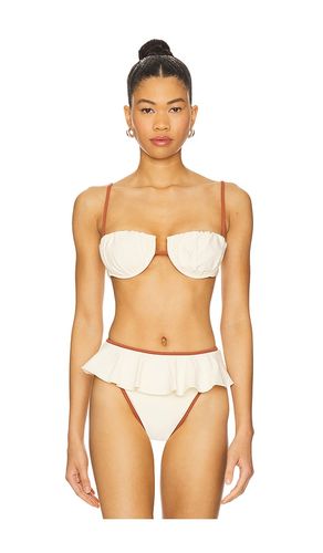 Petal Bikini Top in Cream. - size L (also in M, S, XL, XS) - Montce Swim - Modalova
