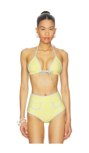X Elsa Hosk Binded Emma Bikini Top in Yellow. - size S (also in XS, M, L) - Montce - Modalova