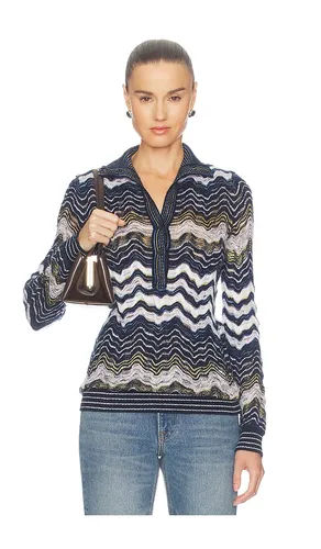 Long Sleeve Mock Neck in Navy. - size 36/0 (also in 38/2, 42/6) - Missoni - Modalova