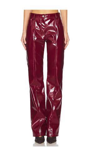 Patent Faux Leather Pant in Burgundy. - size 38/XS (also in 40/S) - MSGM - Modalova