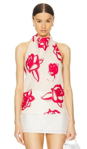 Brushed Roses Top in White. - size 40/S (also in 38/XS) - MSGM - Modalova