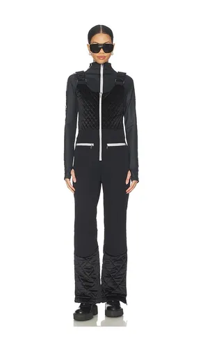 Quilted Velvet Ski Overall in Black. - size S (also in L) - My Sunday Ski - Modalova