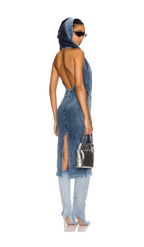 Open Back Cowl Neck Hoodie Dress in Navy. - size S (also in XS, XXS) - Masha Popova - Modalova