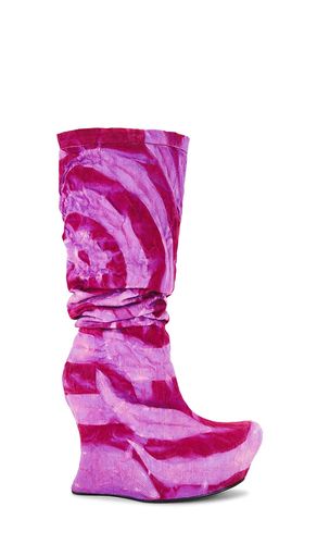 Sculpted Wedge Denim Boots in Pink. - size 37 (also in 38, 39) - Masha Popova - Modalova
