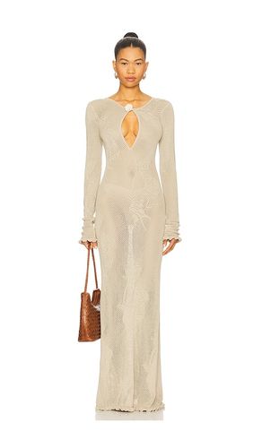 Rose Pointelle Dress in Taupe. - size L (also in M, S, XS) - Mirror Palais - Modalova