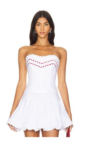 Eyelet Corset Top in White. - size M (also in L) - Mirror Palais - Modalova