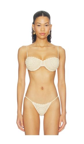 Buzious Crochet Bikini Top in Cream. - size M (also in S, XS) - Mirror Palais - Modalova