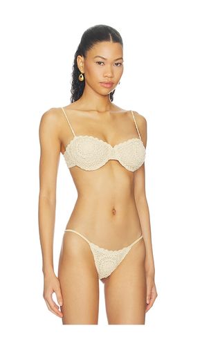 Buzious Crochet Bikini Top in Cream. - size M (also in S, XS) - Mirror Palais - Modalova