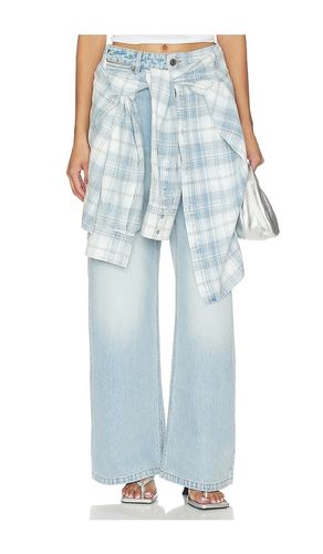 Lace-Up Denim Jean in Blue. - size M (also in XS) - MARRKNULL - Modalova