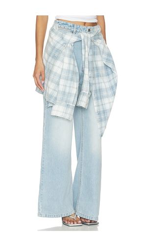 Lace-Up Denim Jean in Blue. - size M (also in XS) - MARRKNULL - Modalova