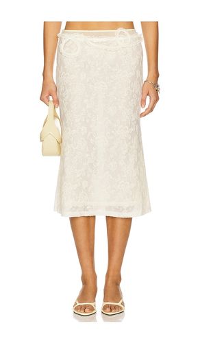 Lace Layered Skirt in Cream. - size L (also in M, S) - MARRKNULL - Modalova