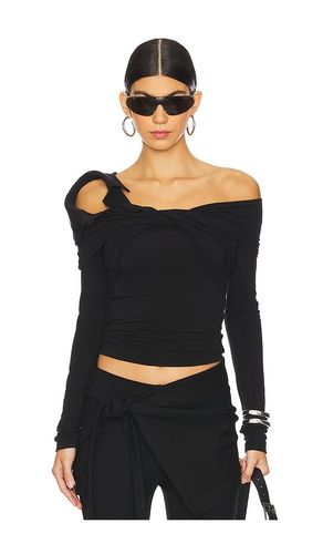 Wrapped Collar Long Sleeve T-shirt in . - size M (also in S) - MARRKNULL - Modalova