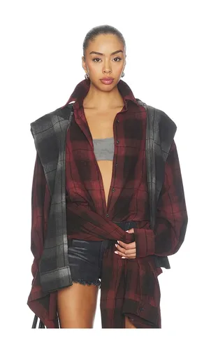 Messy Two-piece Plaid Shirt in . Size XS. Also in S, M, L - MARRKNULL - Modalova