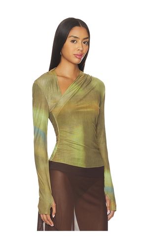 Laury Mesh Top in Olive. - size S (also in XS, M, L) - MADISON THE LABEL - Modalova