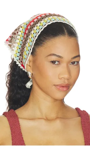 Multi Striped Hand Crocheted Bandana in - My Beachy Side - Modalova