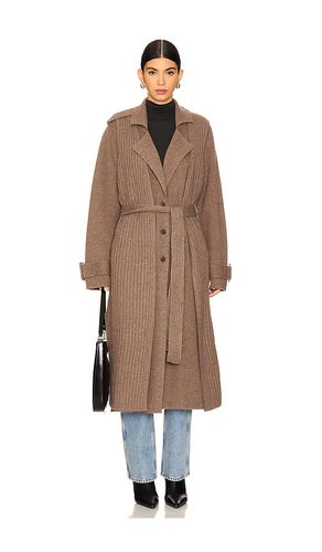 Full Length Two Piece Knit Coat in Brown. - size M (also in S, XS) - NAADAM - Modalova